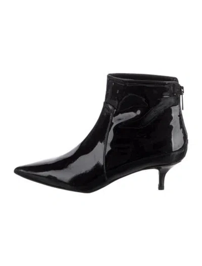 Pre-owned Bruno Magli Patent Leather Boots In Black