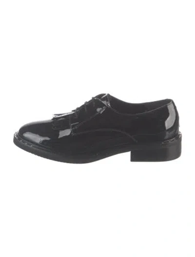 Pre-owned Bruno Magli Patent Leather Loafer Sneakers In Black