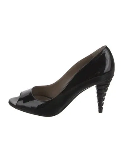Pre-owned Bruno Magli Patent Leather Pumps In Black