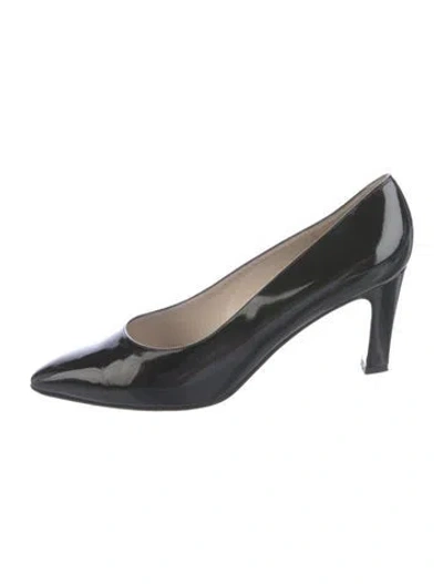 Pre-owned Bruno Magli Patent Leather Pumps In Black