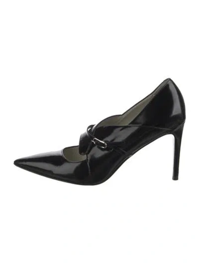 Pre-owned Bruno Magli Patent Leather Pumps In Black