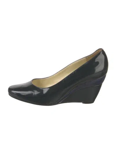 Pre-owned Bruno Magli Patent Leather Pumps In Blue