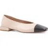 Bruno Magli Patria Square Toe Flat In Sand,black