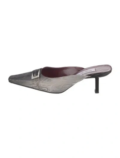Pre-owned Bruno Magli Patterned Mules In Multicolor