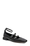 Bruno Magli Petra Ankle Strap Mary Jane Flat In Animal Print