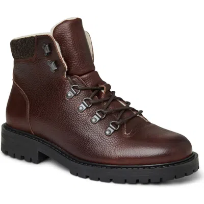 Bruno Magli Philip Lace-up Boot In Brown Tumbled