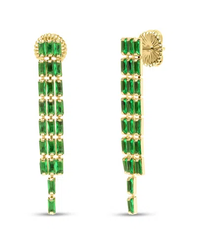 Bruno Magli Plated Earrings In Green
