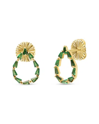Bruno Magli Plated Earrings In Green