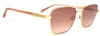 Bruno Magli Playa Sunglass In Silver In Pink
