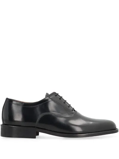 Bruno Magli Polished Leather Oxford Shoes In Black