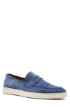 Bruno Magli Prato Penny Loafer In Blue Suede