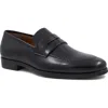 Bruno Magli Carter Penny Loafer In Dark Brown Nappa