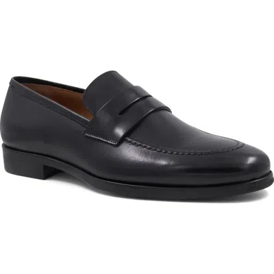 Bruno Magli Carter Penny Loafer In Dark Brown Nappa