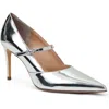 Bruno Magli Prima Pointed Toe Mary Jane Pump In Silver Metallic