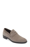 Bruno Magli Puccio Penny Loafer In Grey Suede