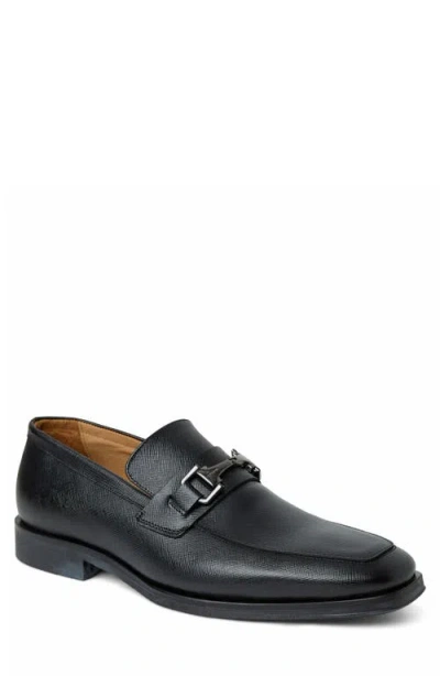 Bruno Magli Raging Bit Loafer In Black Saffiano