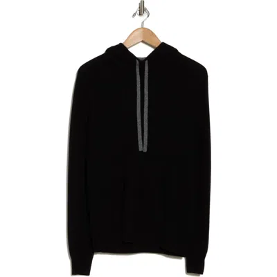 Bruno Magli Relaxed Cashmere Hoodie Pullover In Black