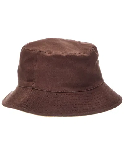 Bruno Magli Reversible Bucket Hat In Brown