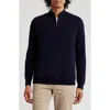 Bruno Magli Rib Cashmere Pullover In Navy Black