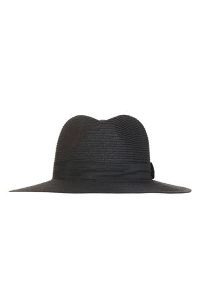 Bruno Magli Ribbon Trim Fedora In Black