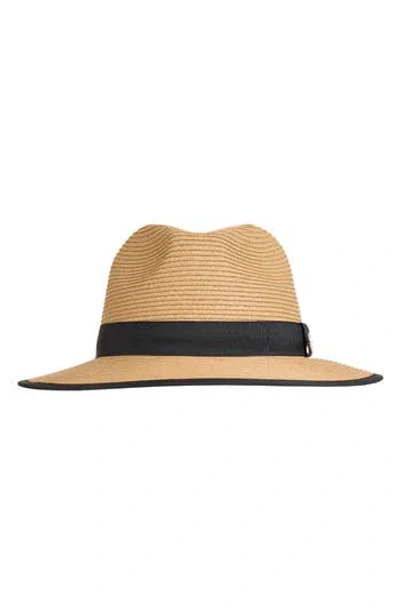 Bruno Magli Ribbon Trim Fedora In Gold