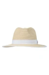 Bruno Magli Ribbon Trim Fedora In Neutral