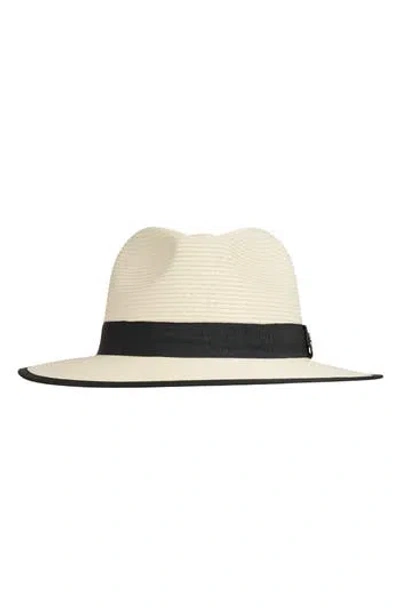 Bruno Magli Ribbon Trim Fedora In Metallic