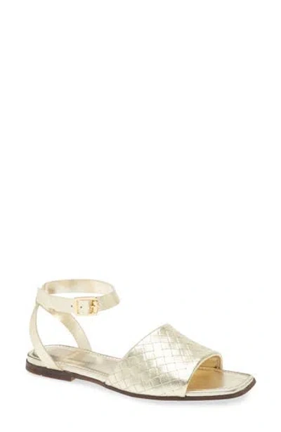 Bruno Magli Rita Woven Sandal In Gold