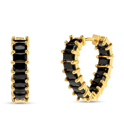 Bruno Magli Rosa Gold Earrings, Nera In Multi
