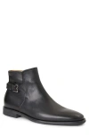 Bruno Magli Rubino Monk Strap Boot In Black Leather