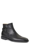 Bruno Magli Rubino Monk Strap Boot In Black Leather