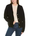 Bruno Magli Sailor Collar Wool Jacket In Black