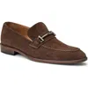 Bruno Magli Sante Bit Loafer In Brown Suede