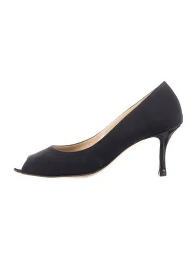Pre-owned Bruno Magli Satin Pumps In Blue