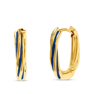 Bruno Magli Serena Gold Hoop Earrings, Blu In Blue