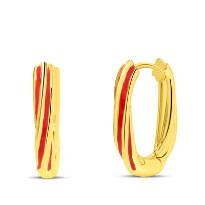 Bruno Magli Serena Gold Hoop Earrings, Rossa