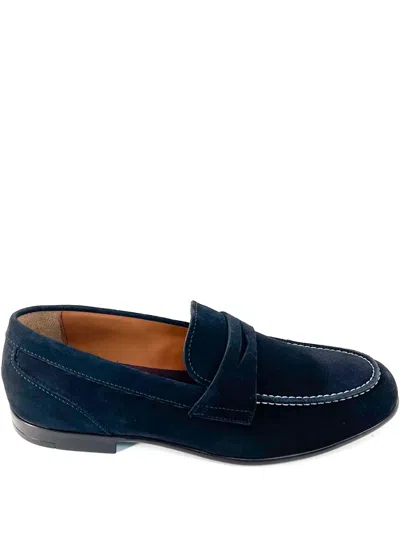 Bruno Magli Silas Suede Penny Loafers In Black