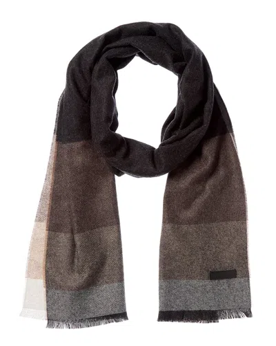Bruno Magli Silk & Cashmere-blend Scarf In Black