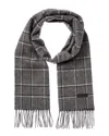 Bruno Magli Silk & Cashmere-blend Scarf In Gray