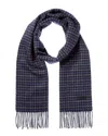 Bruno Magli Silk & Cashmere-blend Scarf In Blue