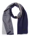 Bruno Magli Silk & Cashmere-blend Scarf In Blue