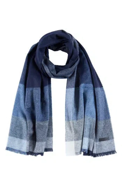 Bruno Magli Silk & Cashmere Blend Scarf In Blue