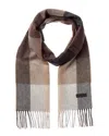 Bruno Magli Silk & Cashmere-blend Scarf In Brown