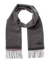 Bruno Magli Silk & Cashmere-blend Scarf In Gray