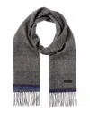 Bruno Magli Silk & Cashmere-blend Scarf In Gray