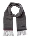 Bruno Magli Silk & Cashmere-blend Scarf In Gray