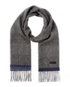 Bruno Magli Silk & Cashmere-blend Scarf In Gray
