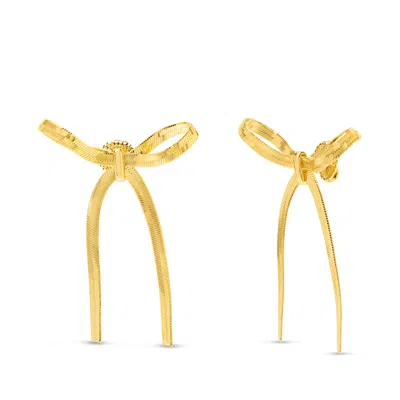 Bruno Magli Sofia Gold Bow Earrings