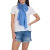 Bruno Magli Solid Fringe Scarf In Blue