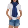 Bruno Magli Solid Fringe Scarf In Blue